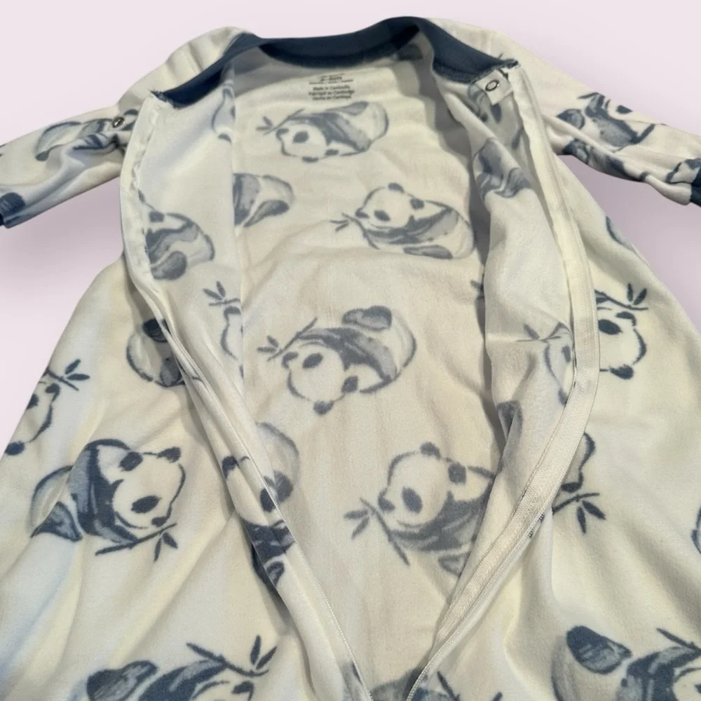 NWT Baby Carter's Cozy Panda Print Sleep Sack Size 3-6 Months